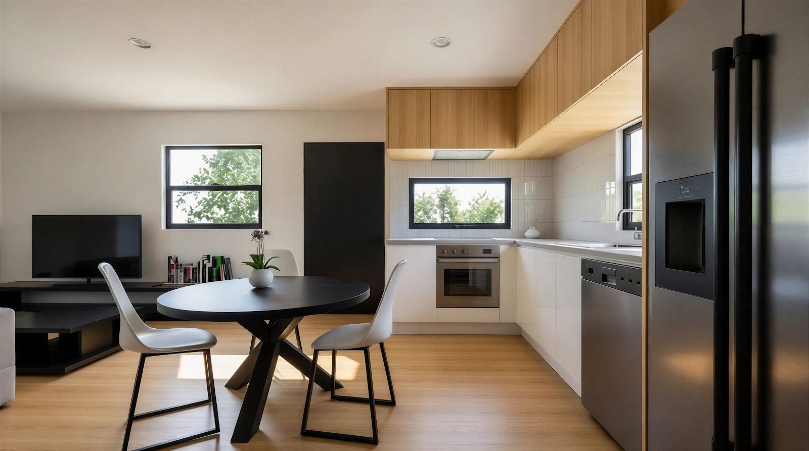 Kitchen and dining area