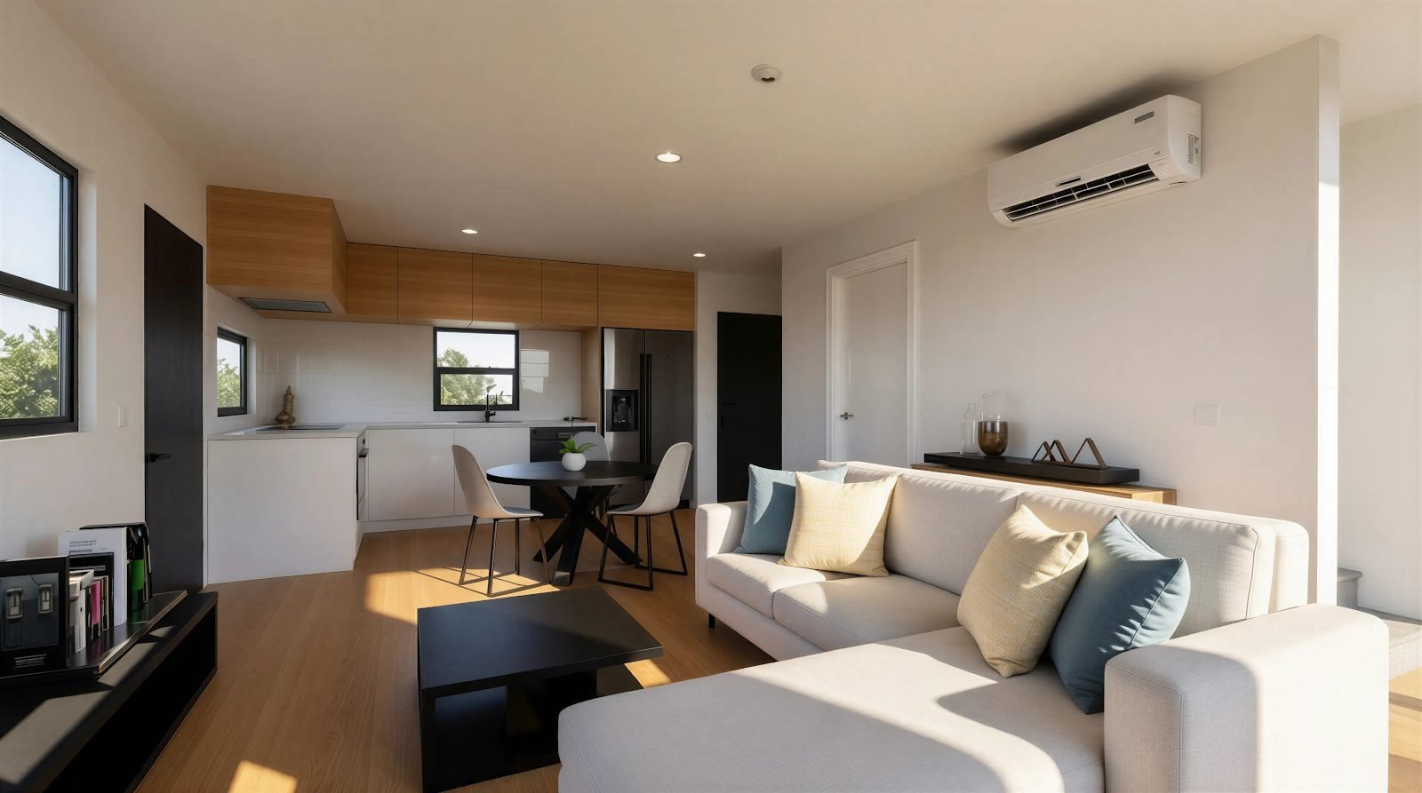 Open-plan living area